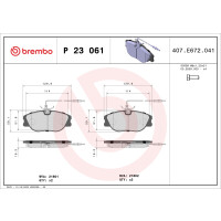 Bremsbelagsatz Scheibenbremse 19 mm BREMBO für u.a....