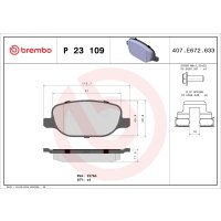 Brake pad set disc brake 18 mm BREMBO for e.g. ALFA ROMEO...