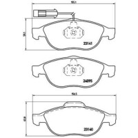 Bremsbelagsatz Scheibenbremse 19 mm BREMBO für u.a....