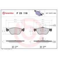 Bremsbelagsatz Scheibenbremse 19 mm BREMBO für ALFA...