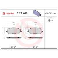 Bremsbelagsatz Scheibenbremse 19 mm BREMBO für u.a....