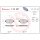 Brake pad set disc brake 19 mm BREMBO for e.g. FIAT MULTIPLA