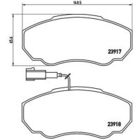 Brake pad set disc brake 19 mm BREMBO for FIAT DUCATO and...