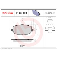 Bremsbelagsatz Scheibenbremse 16 mm BREMBO für...