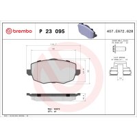 Bremsbelagsatz Scheibenbremse 16 mm BREMBO für...