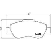 Bremsbelagsatz Scheibenbremse 18 mm BREMBO für u.a....
