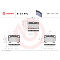 Brake pad set disc brake 16 mm BREMBO suitable for e.g....