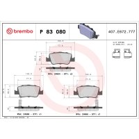 Brake pad set disc brake 16 mm BREMBO suitable for e.g....