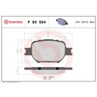Brake pad set disc brake 17 mm BREMBO for e.g. TOYOTA CELICA