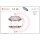 Brake pad set disc brake 16 mm BREMBO for e.g. TOYOTA COROLLA