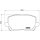 Brake pad set disc brake 17 mm BREMBO for e.g. TOYOTA AVENSIS