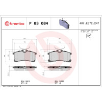 Bremsbelagsatz Scheibenbremse 15 mm BREMBO für u.a....
