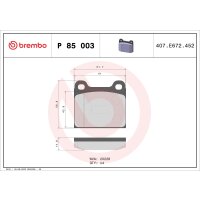 Bremsbelagsatz Scheibenbremse 15 mm BREMBO für u.a....