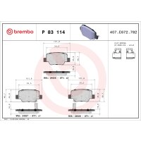 Brake pad set disc brake 17 mm BREMBO suitable for e.g....
