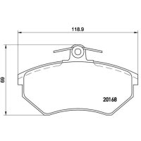 Brake pad set disc brake 20 mm BREMBO suitable for e.g....