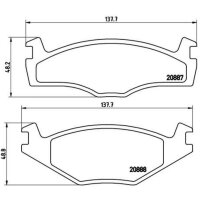 Brake pad set disc brake 20 mm BREMBO suitable for e.g....