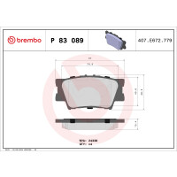 Brake pad set disc brake 15 mm BREMBO suitable for e.g....