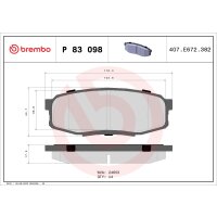 Brake pad set disc brake 17 mm BREMBO suitable for e.g....