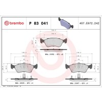 Bremsbelagsatz Scheibenbremse 18 mm BREMBO für u.a....