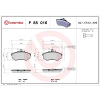 Brake pad set disc brake 20 mm BREMBO suitable for e.g....
