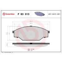 Bremsbelagsatz Scheibenbremse 16 mm BREMBO passend...
