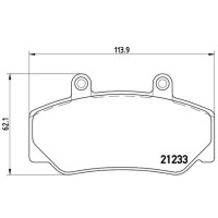 Brake pad set disc brake 17 mm BREMBO suitable for e.g....