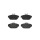Brake pad set disc brake 18 mm BREMBO suitable for e.g. VOLVO 940