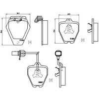 Brake pad set disc brake 19 mm BREMBO suitable for e.g....