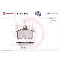 Bremsbelagsatz Scheibenbremse 17 mm BREMBO für u.a....