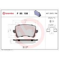 Brake pad set disc brake 17 mm BREMBO suitable for e.g....
