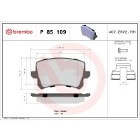 Brake pad set disc brake 17 mm BREMBO suitable for e.g....