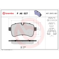 Brake pad set disc brake 21 mm BREMBO for IVECO DAILY and...
