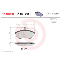 Brake pad set disc brake 20 mm BREMBO suitable for e.g....