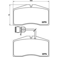 Bremsbelagsatz Scheibenbremse 18 mm BREMBO passend...