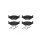 Brake pad set disc brake 17 mm BREMBO suitable for e.g. VW POLO