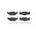 Brake pad set disc brake 17 mm BREMBO suitable for e.g. VW POLO