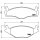 Brake pad set disc brake 17 mm BREMBO suitable for e.g. VW POLO