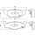 Brake pad set disc brake 20 mm BREMBO suitable for e.g. VW POLO