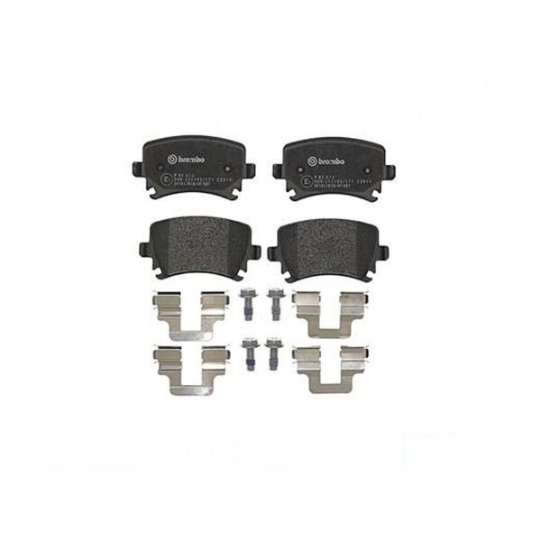 Brake pad set disc brake 17 mm BREMBO suitable for e.g. AUDI A6