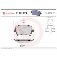 Brake pad set disc brake 17 mm BREMBO suitable for e.g....