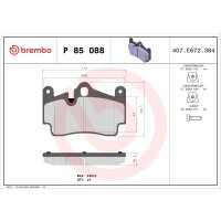 Bremsbelagsatz Scheibenbremse 17 mm BREMBO passend...