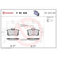 Brake pad set disc brake 17 mm BREMBO suitable for e.g....