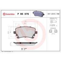 Brake pad set disc brake 18 mm BREMBO suitable for e.g....