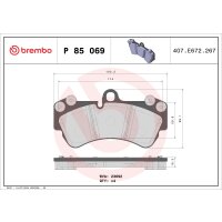 Bremsbelagsatz Scheibenbremse 17 mm BREMBO für u.a....