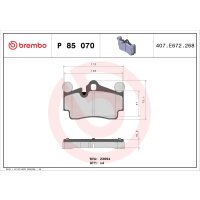 Bremsbelagsatz Scheibenbremse 17 mm BREMBO passend...