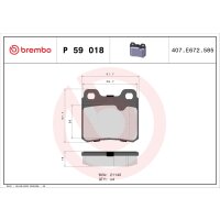 Bremsbelagsatz Scheibenbremse 16 mm BREMBO für u.a....