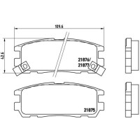 Bremsbelagsatz Scheibenbremse 16 mm BREMBO für u.a....