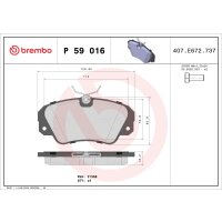 Brake pad set disc brake 18 mm BREMBO suitable for e.g....