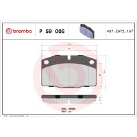 Brake pad set disc brake 15 mm BREMBO suitable for e.g....