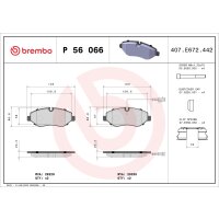 Bremsbelagsatz Scheibenbremse 21 mm BREMBO für u.a....